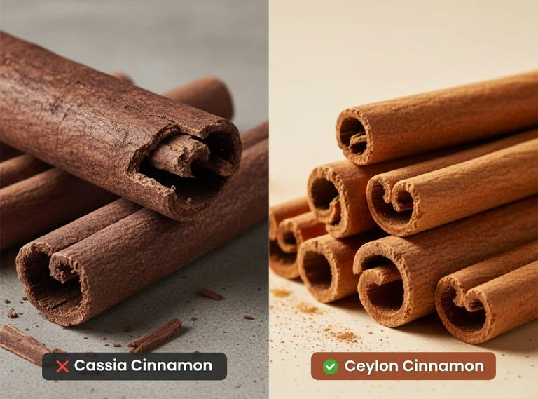 Cassia cinnamon versus Ceylon cinnamon